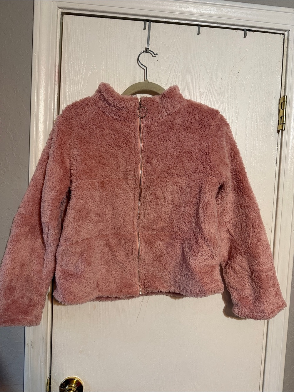 Cozy Women's Teddy Jacket - Dusty Rose